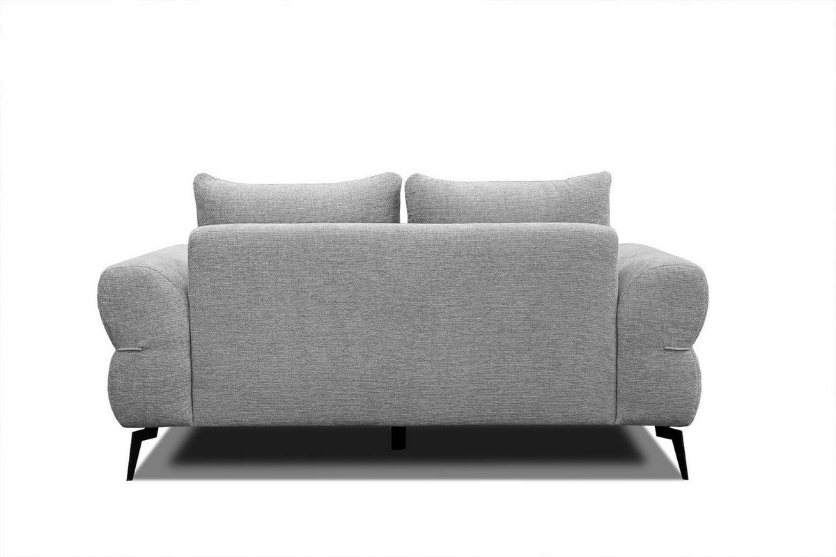 SOFA SALVINI 2-Sitzer, hellgrau - Hellgrau/Schwarz, Holzwerkstoff/Textil (176/88/99cm) - Courtois Laville