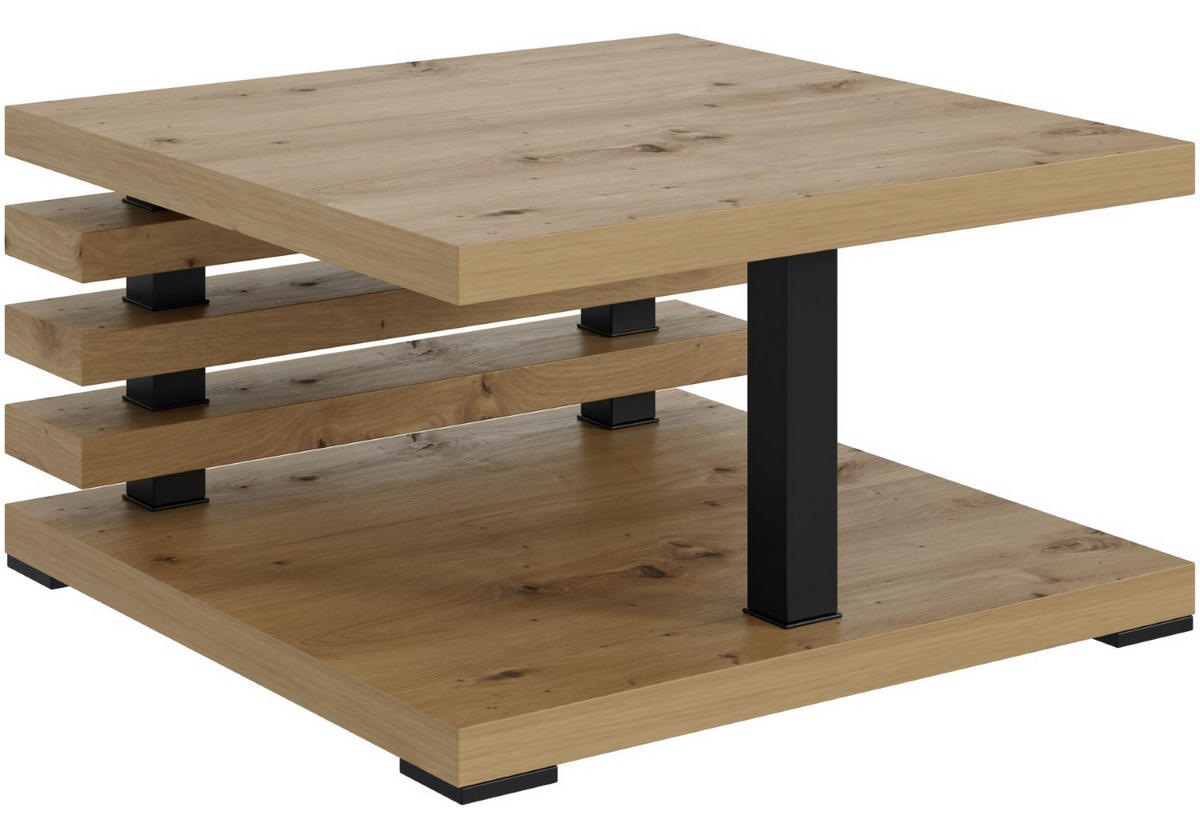 KAFFEETISCH 60x60x32 cm - Artisan Eiche Optik - YOTO - Eichefarben, Holzwerkstoff (60/60/32cm) - ALTDECOR