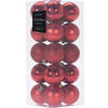 WEIHNACHTSKUGELN 20er-Set Ø 4 cm - Rot, Kunststoff (7.8/19.5/7.8cm) - Home Styling Collection
