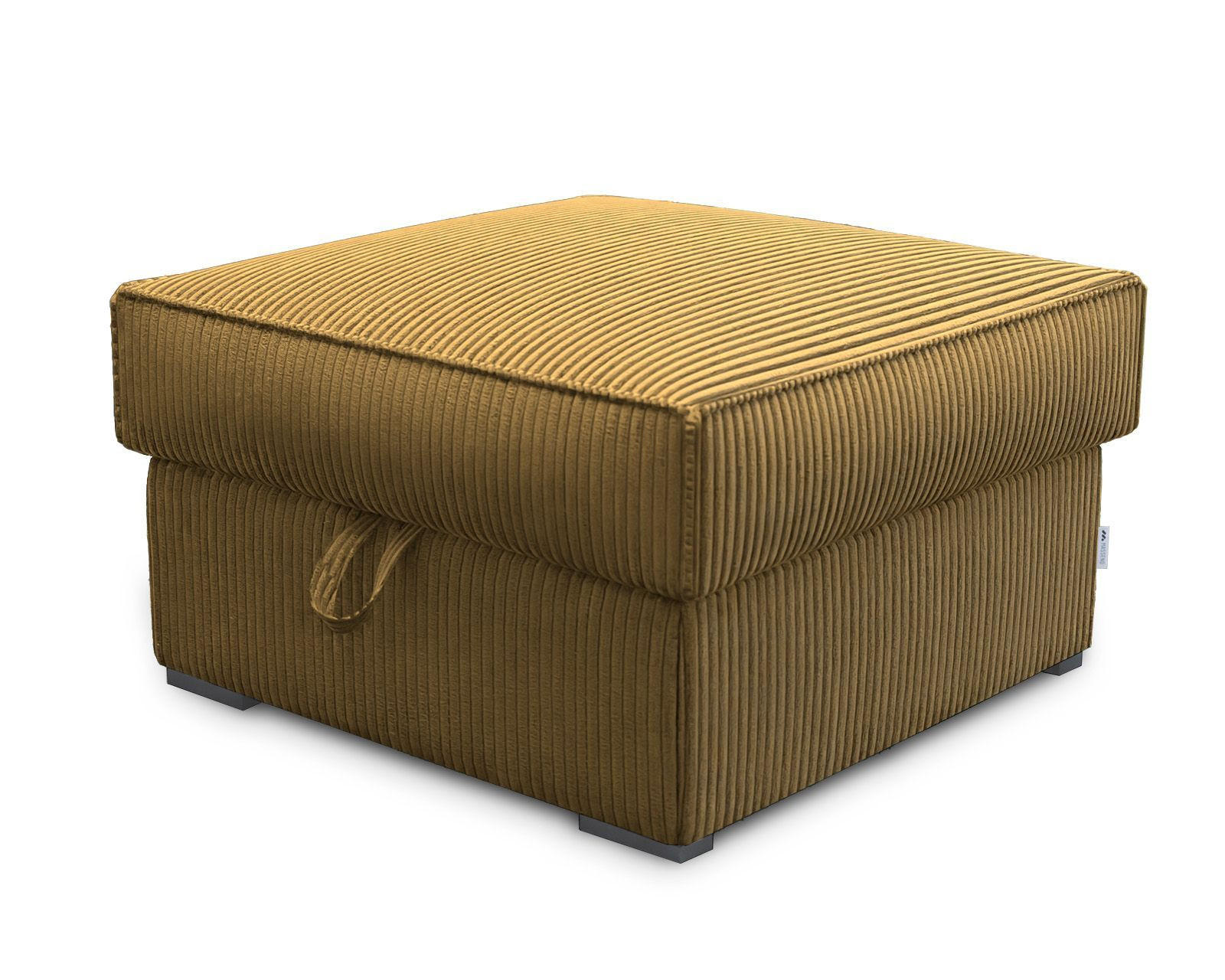 POUF FERA Gelb 65x65 cm - Gelb, Textil (65/38/65cm) - MASSENO