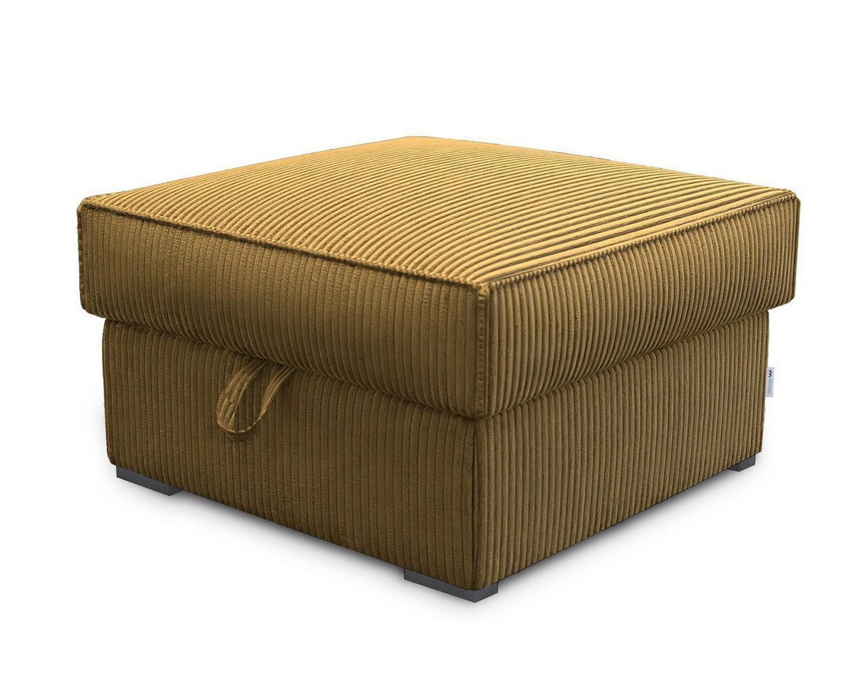 POUF FERA Gelb 65x65 cm - Gelb, Textil (65/38/65cm) - MASSENO