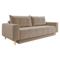 SCHLAFSOFA Santi - Hellbraun, Holz/Textil (244/88/96cm) - MIRJAN24