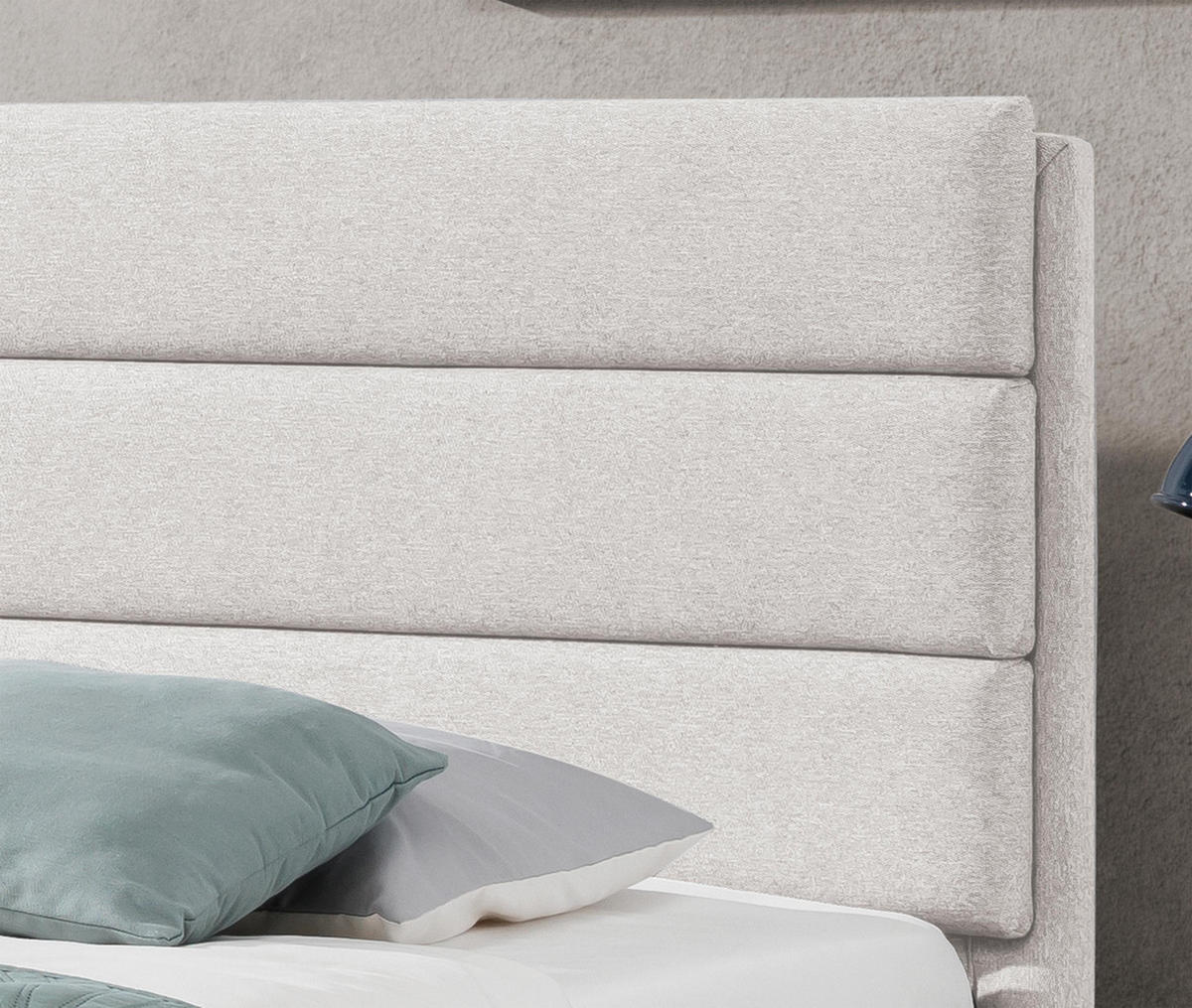 BOXBETT Sequoio 160/200 cm in Creme – mit Matratze und Topper - Creme/Schwarz, Holz/Holzwerkstoff (160/200cm) - AX Living