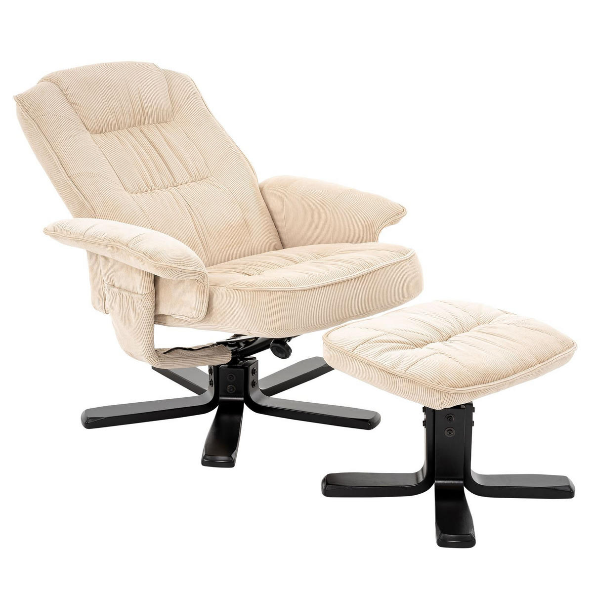 RELAXSESSEL CHARLY - Beige/Schwarz, Textil (76/87/61cm) - IDIMEX