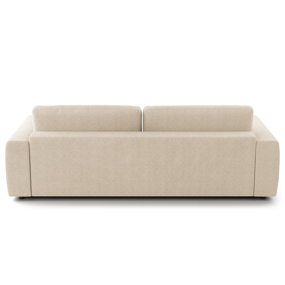 3-SITZER SOFA - Beige/Schwarz, Kunststoff/Textil (252/80/117cm) - home24