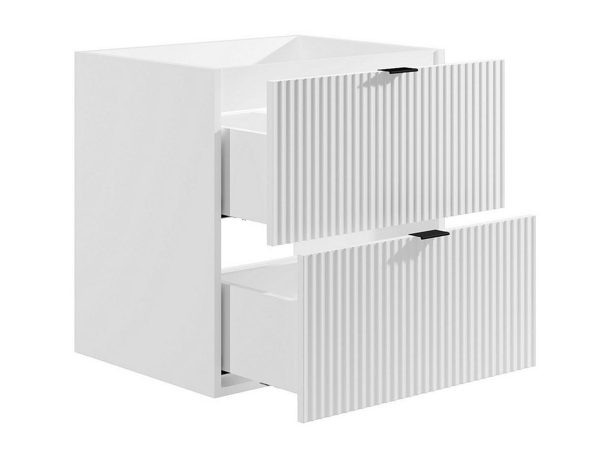 WASCHBECKENUNTERSCHRANK - 60cm x 47cm - MDF - weiß - ZEVINI - Weiß, Holz (60/60/47cm) - Vente-Unique