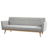 SCHLAFSOFA - Filz - Beige/Hellgrau, Birkenholz/Textil (212/79/85cm) - home24