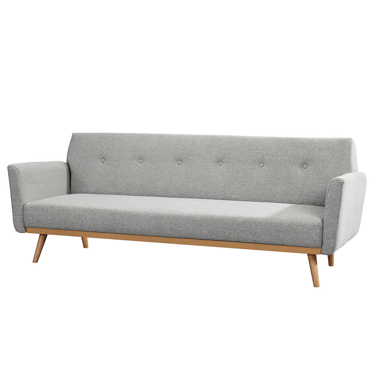SCHLAFSOFA - Filz - Beige/Hellgrau, Birkenholz/Textil (212/79/85cm) - home24