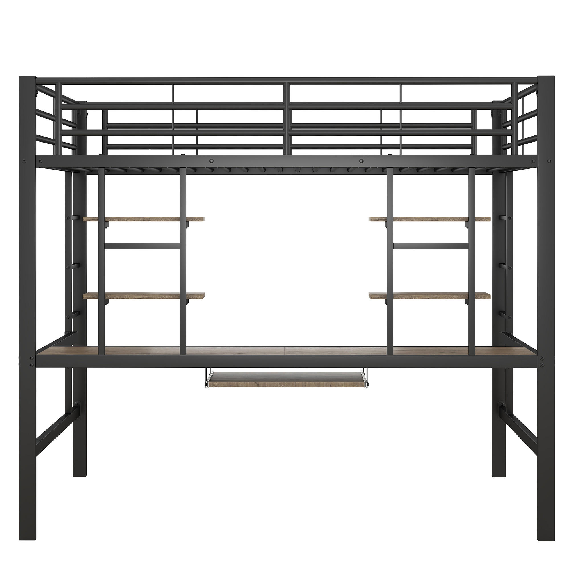 HOCHBETT Metall 140/200 cm Schwarz - Schwarz, Metall - Raumix