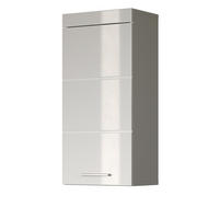 HÄNGESCHRANK weiß Hochglanz 37 x 77 cm, Badschrank hängend - Weiß, Holzwerkstoff/Kunststoff (37/77/23cm) - Top.Furn