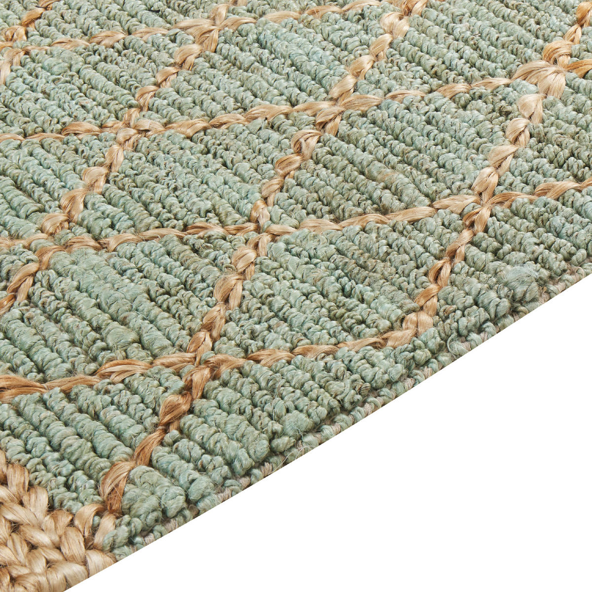 MATTA grön 80/300 cm jute Tellikaya - Beige, Textil (80/300cm) - Beliani