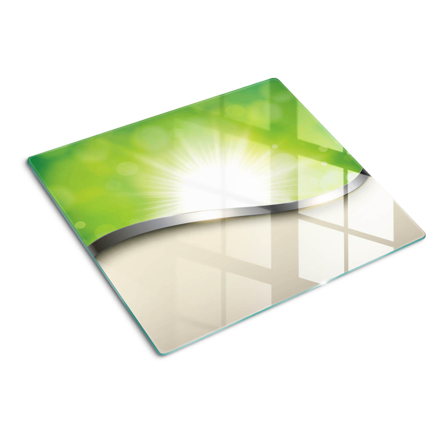 Tulup Glasplatte Grün 60x0.4x52 cm