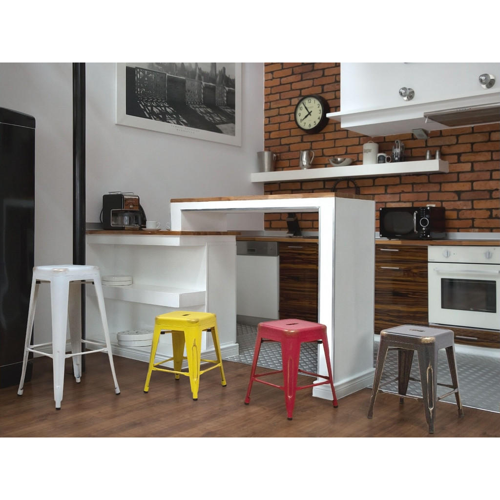 Thumbnail - Beliani Hocker, Schwarz, Metall, 1-Sitzer, 42x60x42 cm, Esszimmer, Barmöbel, Barhocker