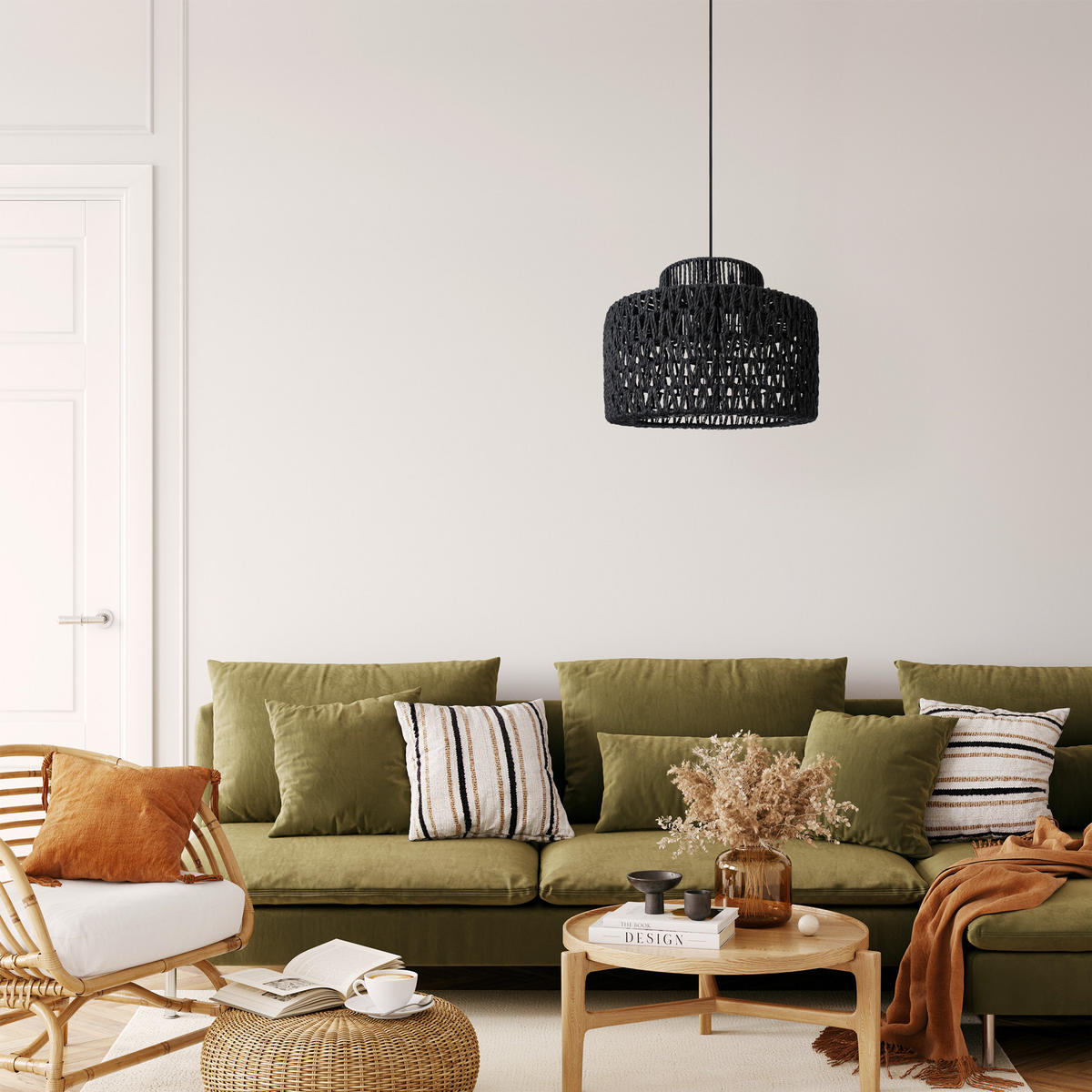 PENDELLEUCHTE Hugo Pd1 Mike - Schwarz, Metall (40/40/29cm) - Paco Home