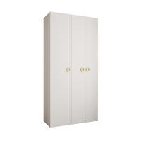 DREHTÜRENSCHRANK 245,5/120/50 3-türig - Goldfarben/Weiß, Holz/Metall (120/245.5/50cm) - Abiks Möbel