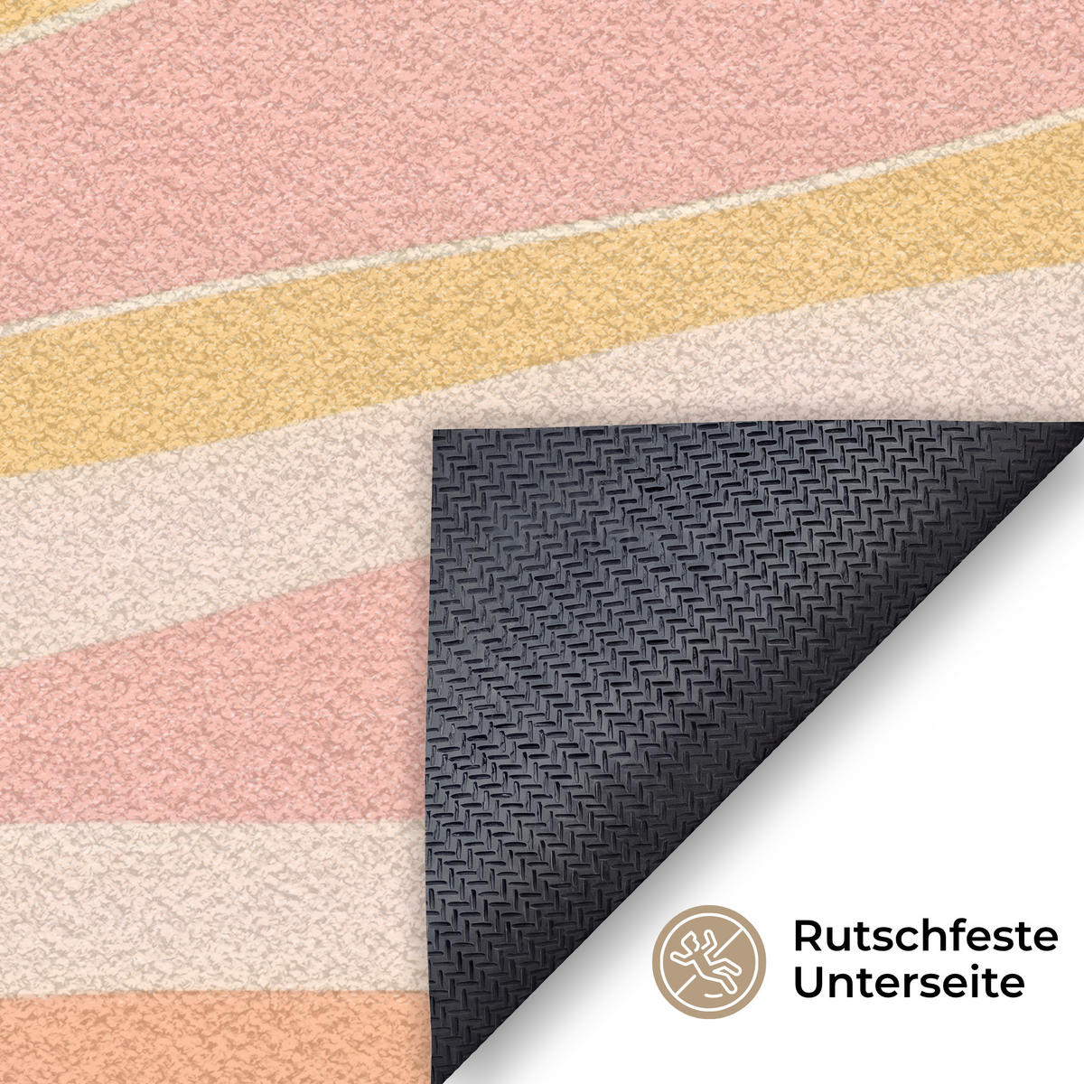 FUSSMATTE Illustration - Sonne - Pastellfarben Sauberlaufmatte 180x120 cm - Hellrosa, Kunststoff (180/120cm) - MuchoWow