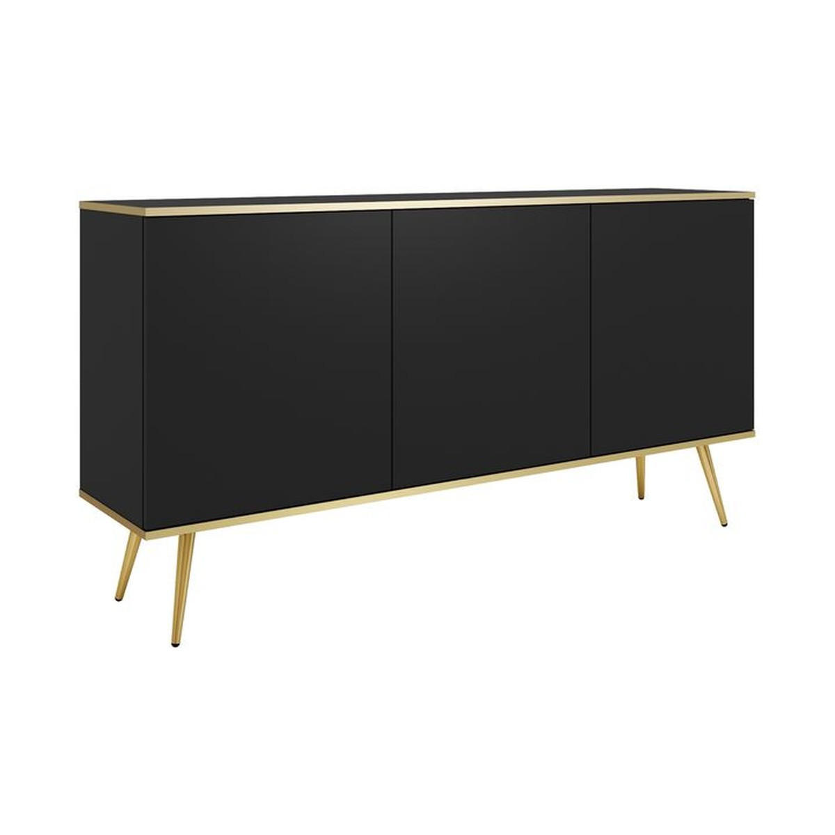 KOMMODE – K160 – 160 cm – Oro System – Schwarz - Schwarz, Holzwerkstoff (160/85/39cm) - hi-markt