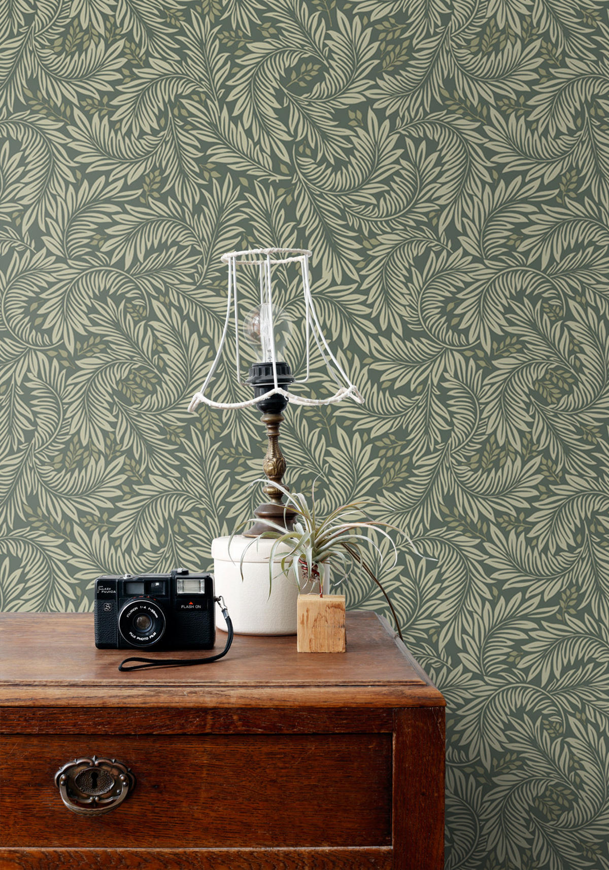 TAPETE Blätter 50 x 900 cm - Grün, Papier (50/900cm) - ESTAhome