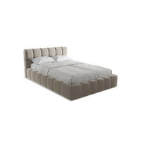 POLSTERBETT mit Bettkasten und Lattenrost 160x228 Grau - Taupe/Schwarz, Kunststoff/Textil (140/200cm) - Makamii