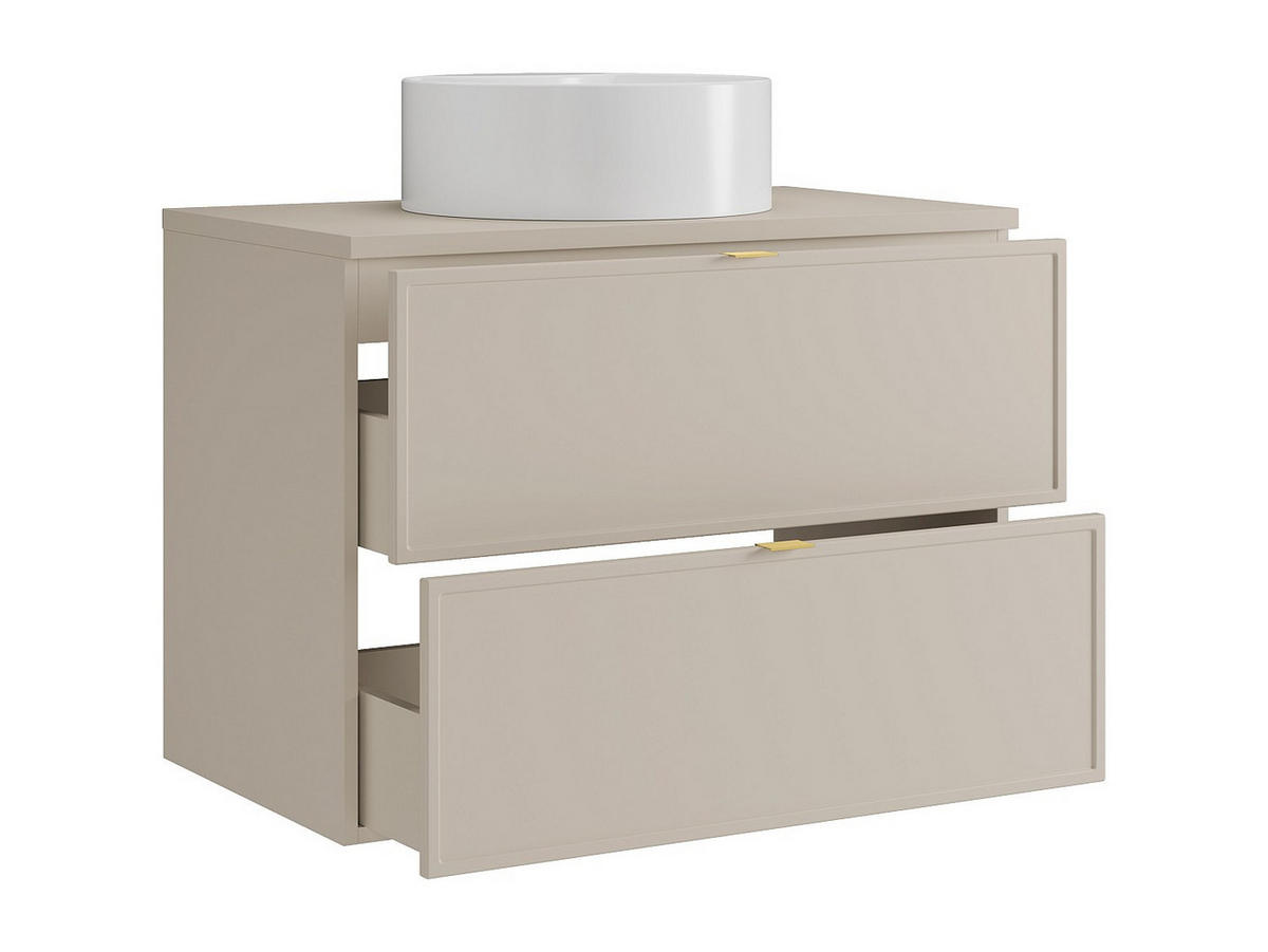 EINZELWASCHTISCH - 80 cmcm x 45 cmcm - Holz, Platte - Beige - ONDIL - Beige, Holz (80/60/45cm) - Vente-Unique