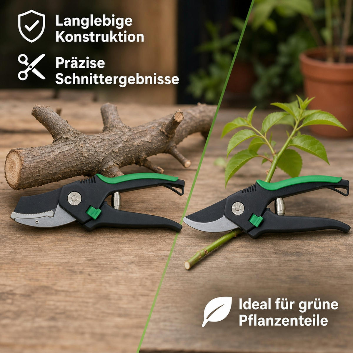 GARTENSCHERE - Schwarz, Metall (26.5/23/31.5cm) - Garden Pleasure