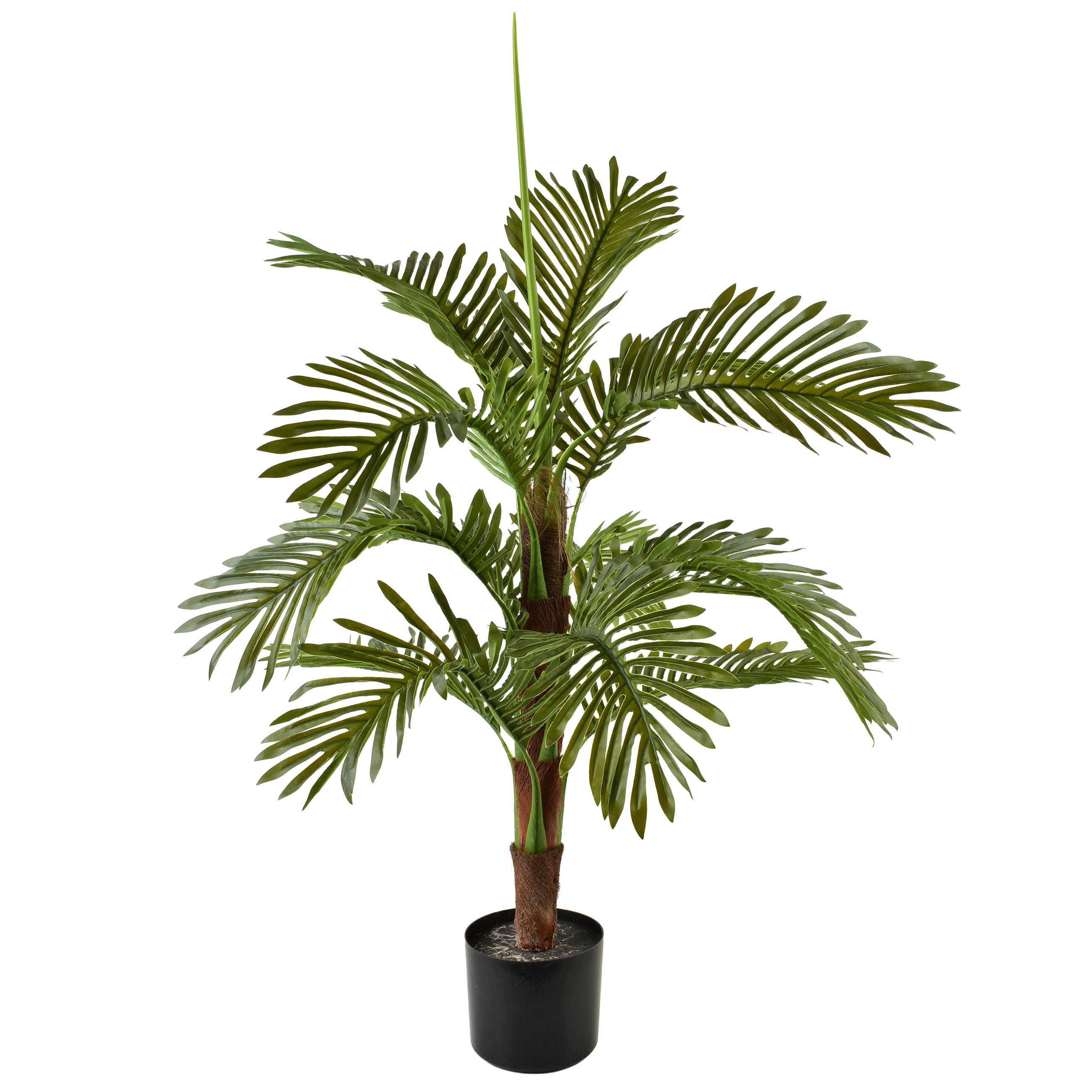 VÁZA, keramika, béžová - zelená barva, plast (100cm) - Mondex