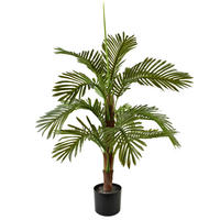 VÁZA, keramika, béžová - zelená barva, plast (100cm) - Mondex