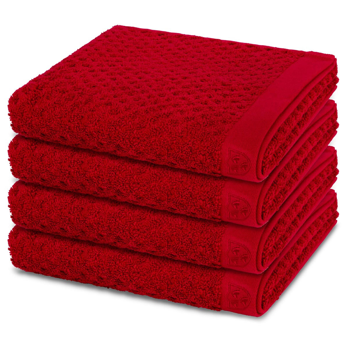 HANDTUCH Harmony 4er-Set - Rot, Textil (50/100cm) - Ross
