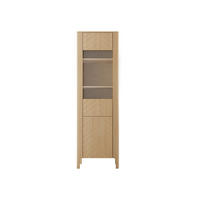 VITRINE Malumi MM04 2D - Eichefarben/Naturfarben, Holzwerkstoff/Metall (60/198/41cm) - MIRJAN24