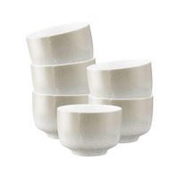 MILCHKAFFEETASSEN OHNE HENKEL Sento Home Aura cream 350 ml 6er Set - Creme, Keramik (0.35L) - Seltmann Weiden