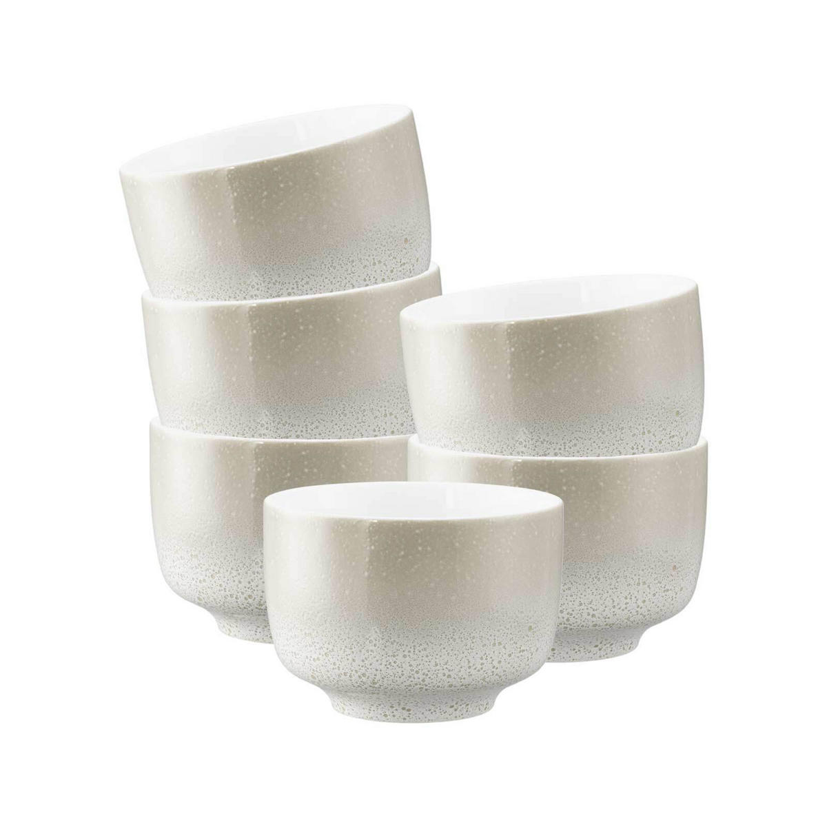 MILCHKAFFEETASSEN OHNE HENKEL Sento Home Aura cream 350 ml 6er Set - Creme, Keramik (0.35L) - Seltmann Weiden