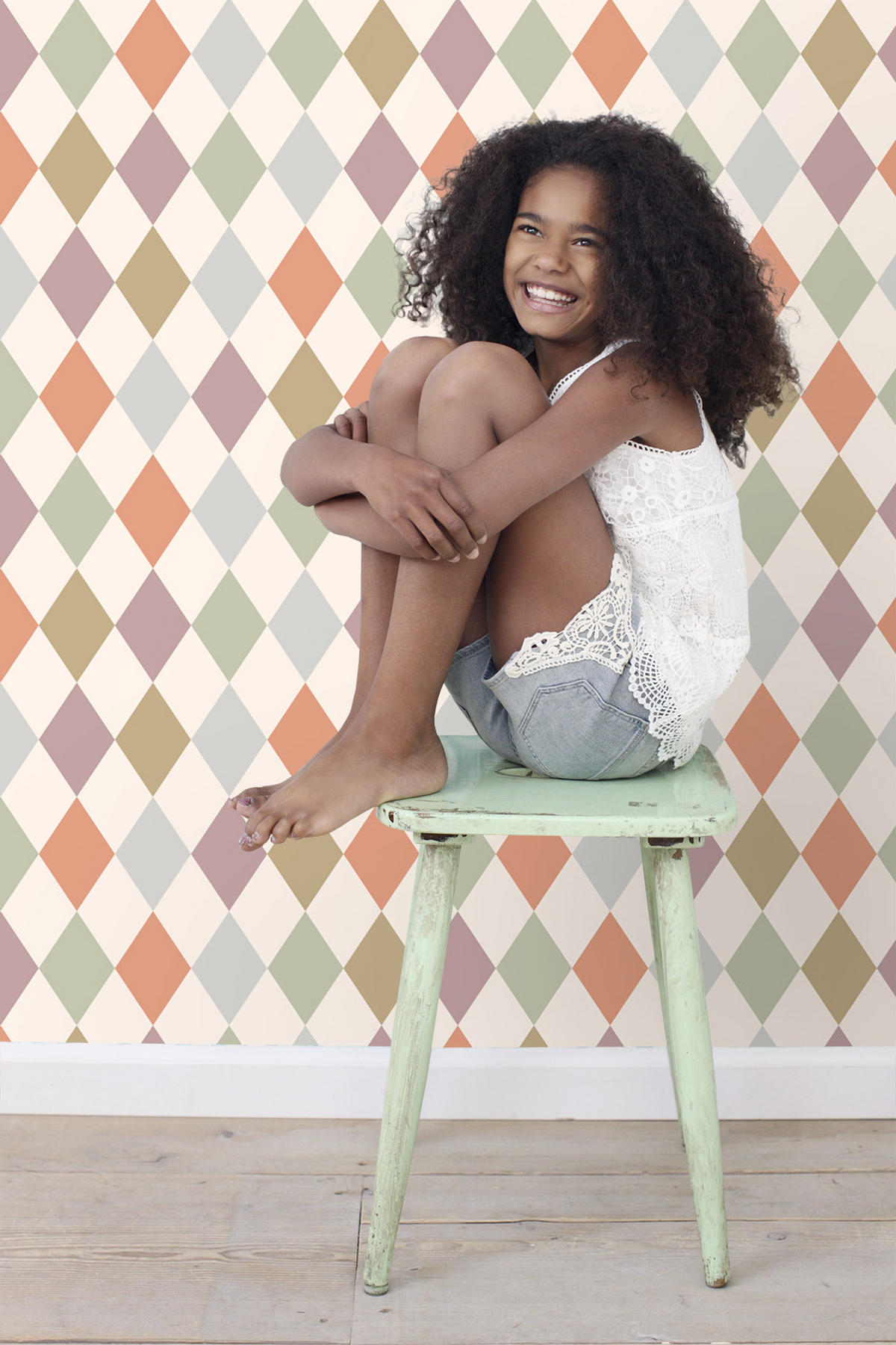 TAPETE Karomuster 50 x 900 cm - Beige, Papier (50/900cm) - ESTAhome