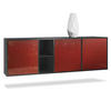 SIDEBOARD Cuba Türen in Bordeaux Hochglanz - Bordeaux, Holzwerkstoff (182/53/35cm) - Vladon