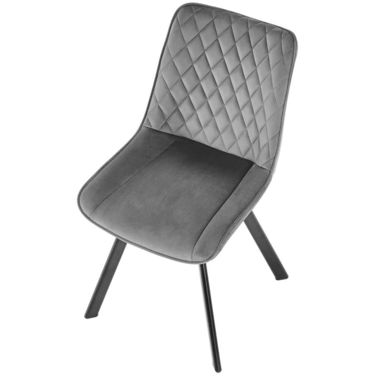 STUHL LUXI K520 - Schwarz/Grau, Holzwerkstoff/Metall (46/80/47cm) - Meblini