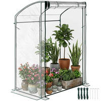 GEWÄCHSHAUS DE-05776 Gebogendach, winterfest, mit Tür Transparent - Transparent, Kunststoff/Metall (70/170/128cm) - ComfortXL