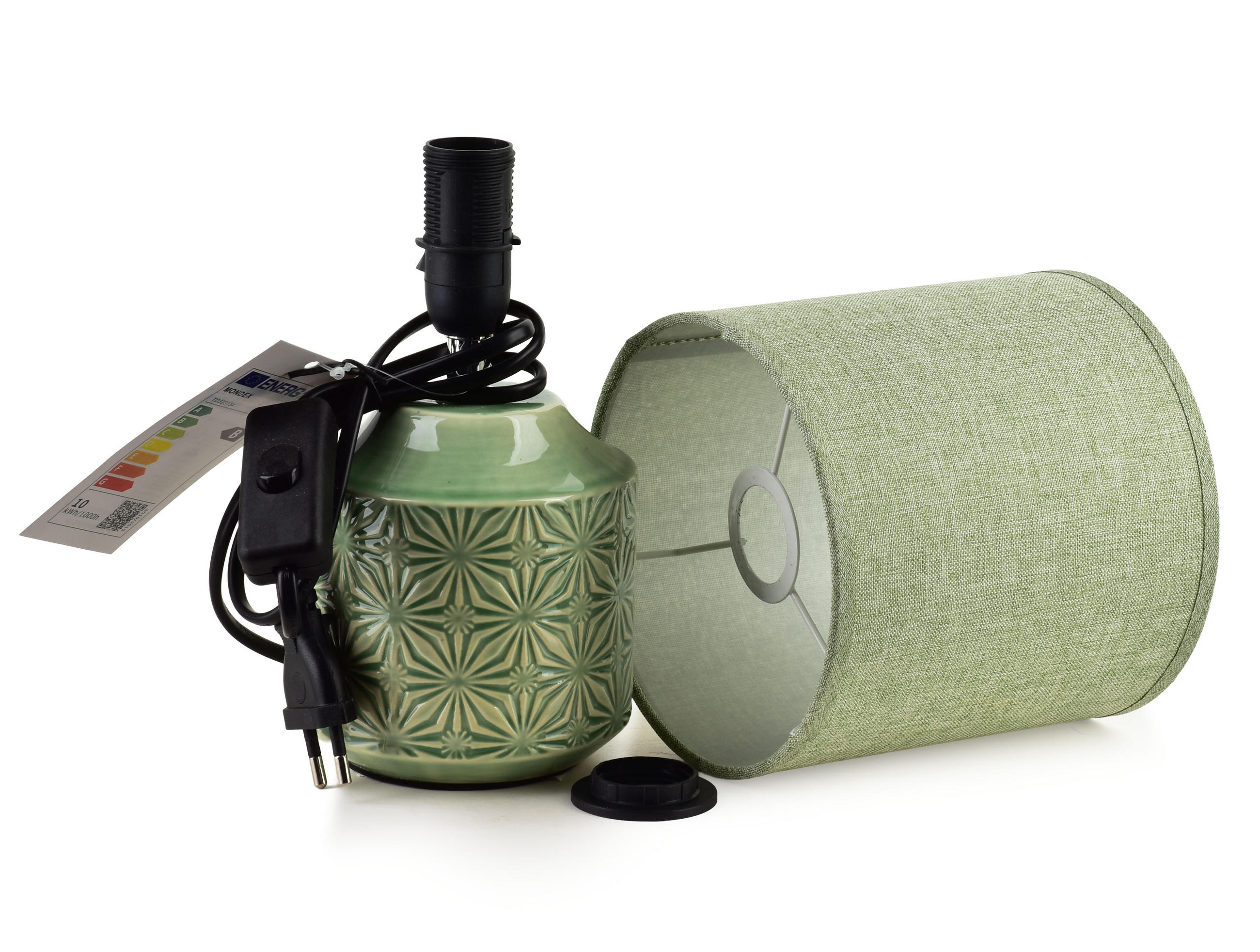 TISCHLAMPE Leti Grün 10/14/28.5 cm Keramik - Grün, Keramik (10/14/28.5cm) - Mondex