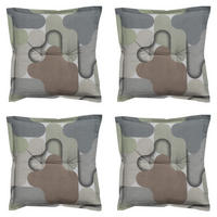 SITZKISSEN Grafi 50/50 cm 4er-Set - Schlammfarben/Grau, Textil (50/5/50cm) - Madison