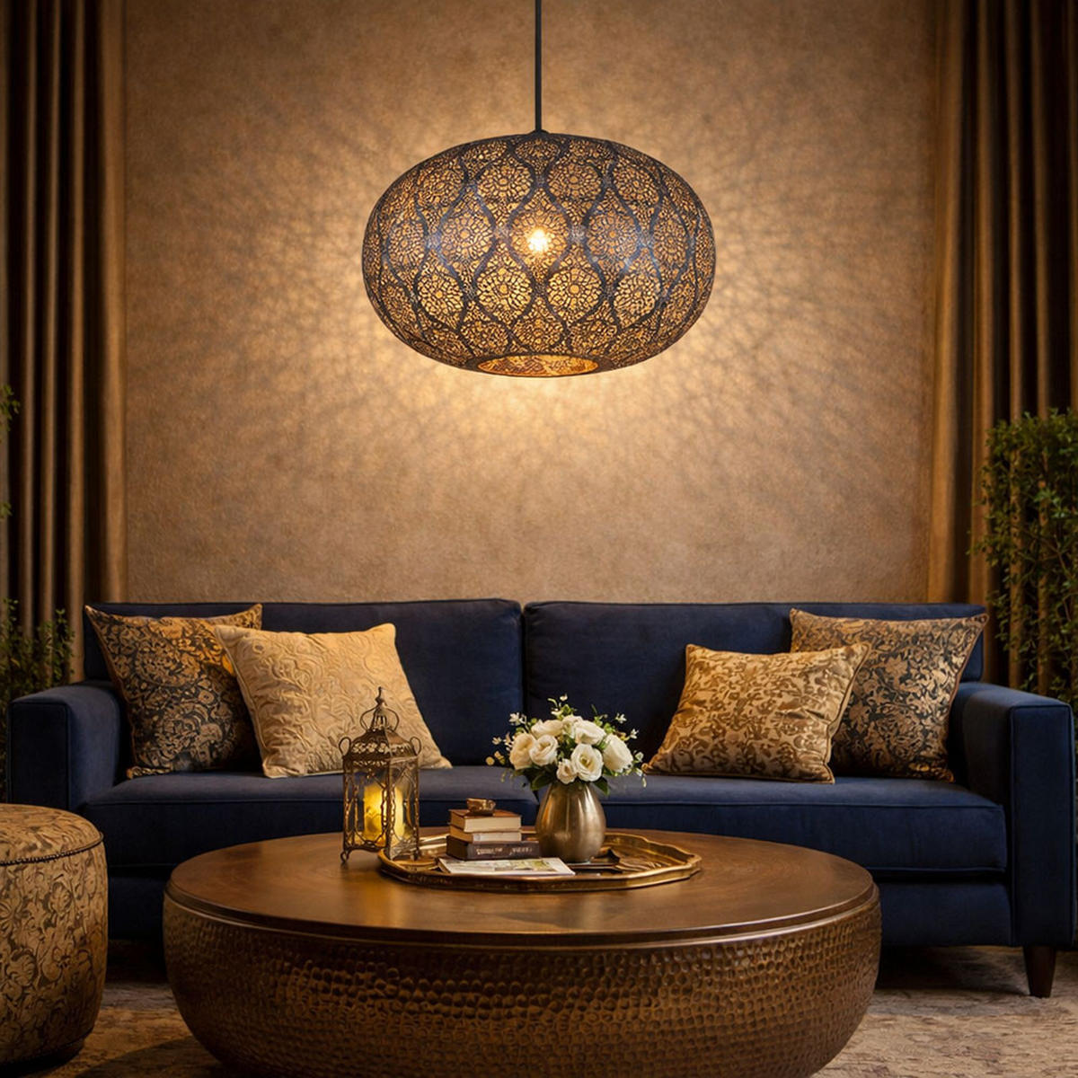 LED HÄNGELEUCHTE Metall Silber - Schwarz, Metall (30/30/120cm) - Globo Lighting