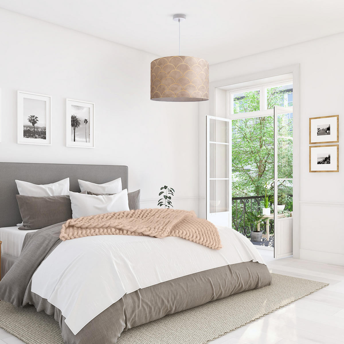 PENDELLEUCHTE Hugo Pd1 Pil 008 - Weiß, Metall (45.5/45.5/27cm) - Paco Home