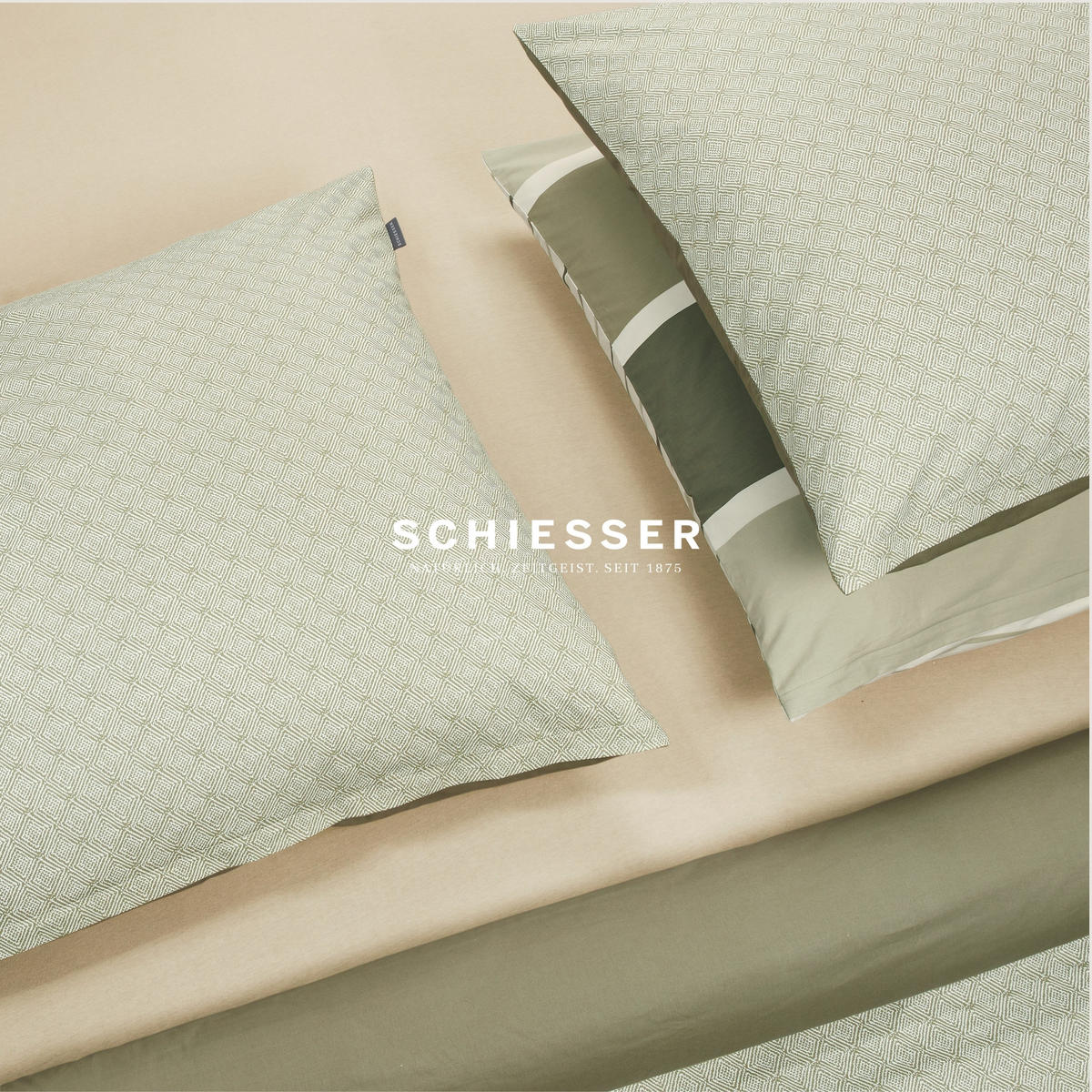 BETTWÄSCHESET Ethno - Renforcé - 2-teilig - 135 x 200 cm - Grün - Grün, Textil (135/200cm) - SCHIESSER