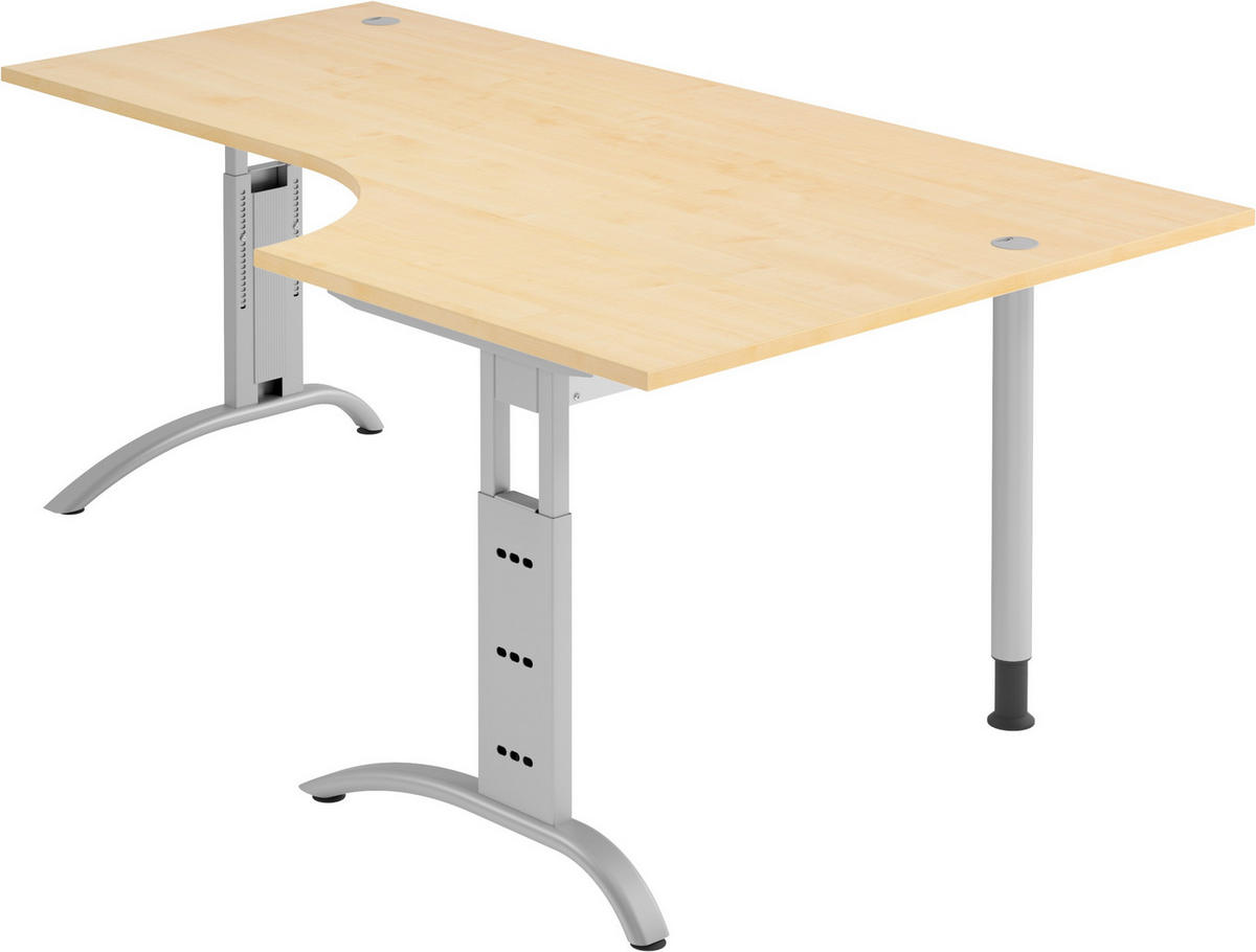 SCHREIBTISCH Serie-F 120/200/74 cm in Ahornfarben - Ahornfarben, Holzwerkstoff (120/200/74cm) - bümö