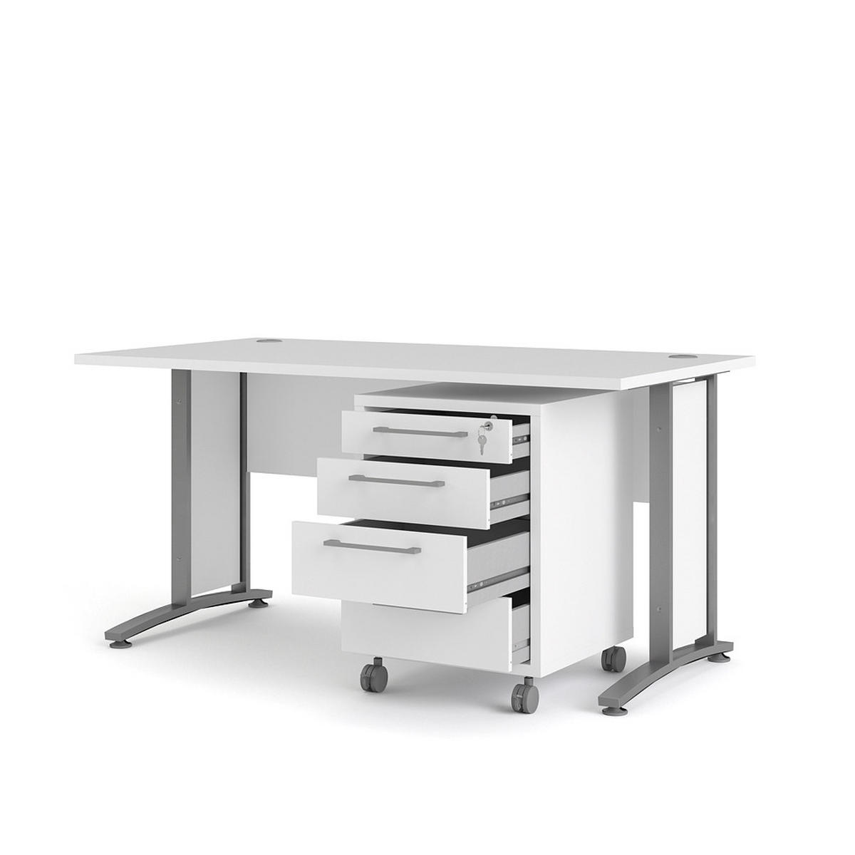 SCHREIBTISCH Weiß - Weiß, Holzwerkstoff (80/150/75cm) - ebuy24