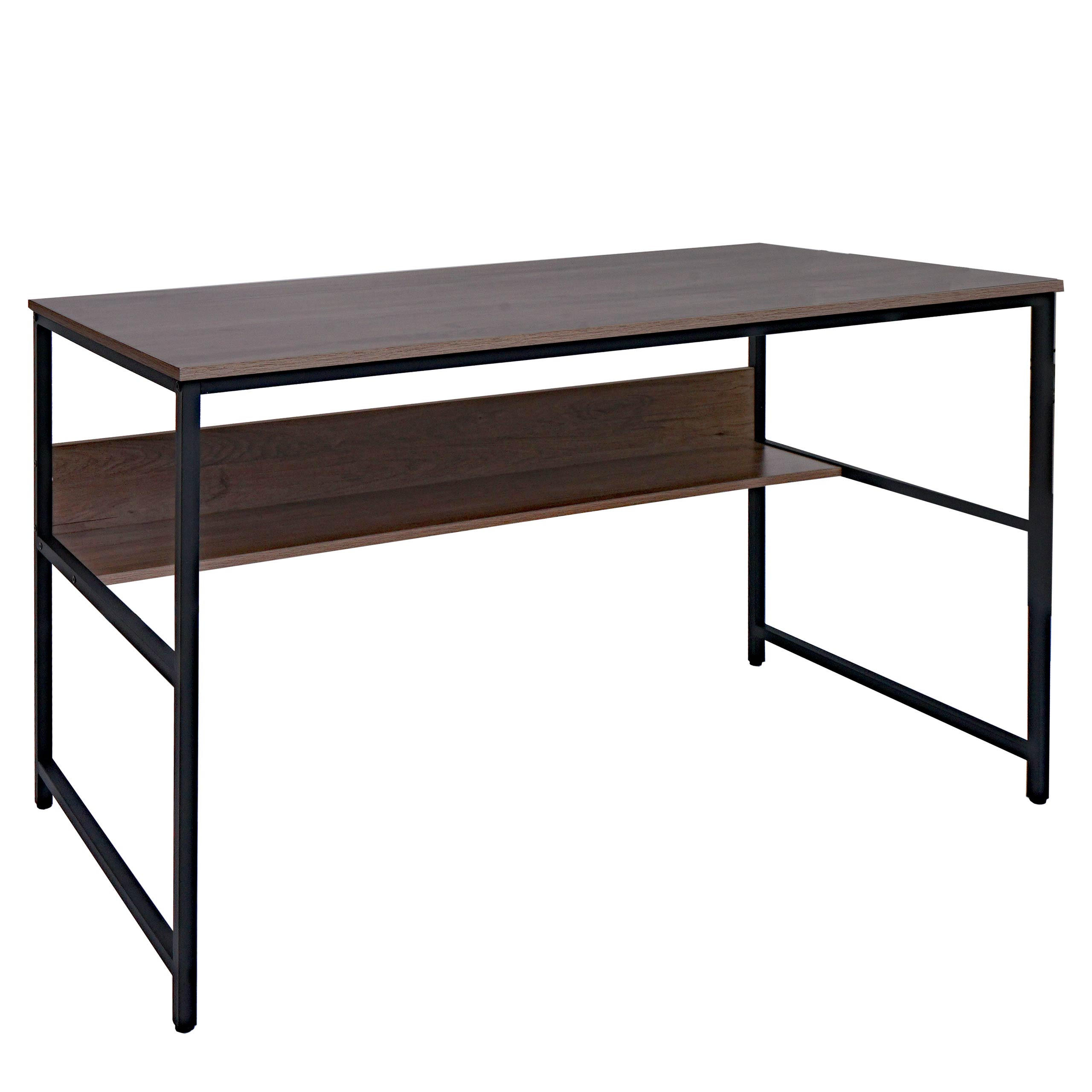 SCHREIBTISCH rechteckig Braun, Grau - Braun/Grau, Metall (60/120/78cm) - MCW