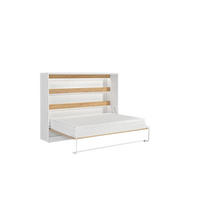 SCHRANKBETT Perfekt 140x200 Ein Horizontales Vereint Mit Matratze Eiche + Weiß - Eichefarben/Weiß, Holz (140/200cm) - Kaiser Möbel