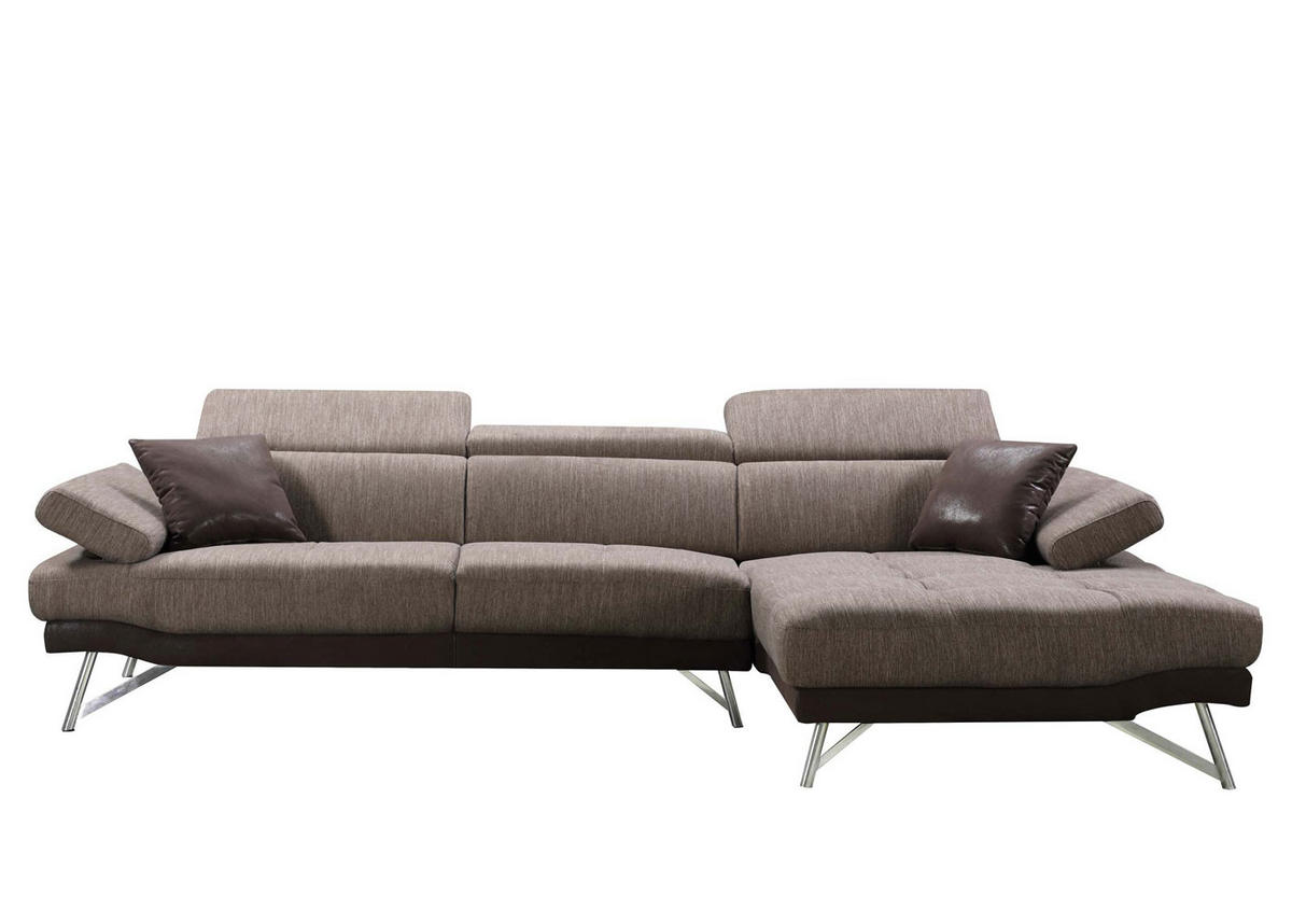 SOFA Braun - Braun, Textil (300/174cm) - MCW