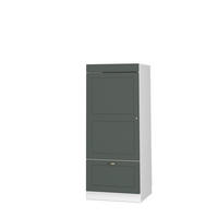 MIKROWELLENSCHRANK Fame-Line Grün-Gold Landhaus 60 cm - Weiß/Grün, Holzwerkstoff (60/153.6/58.1cm) - Vicco