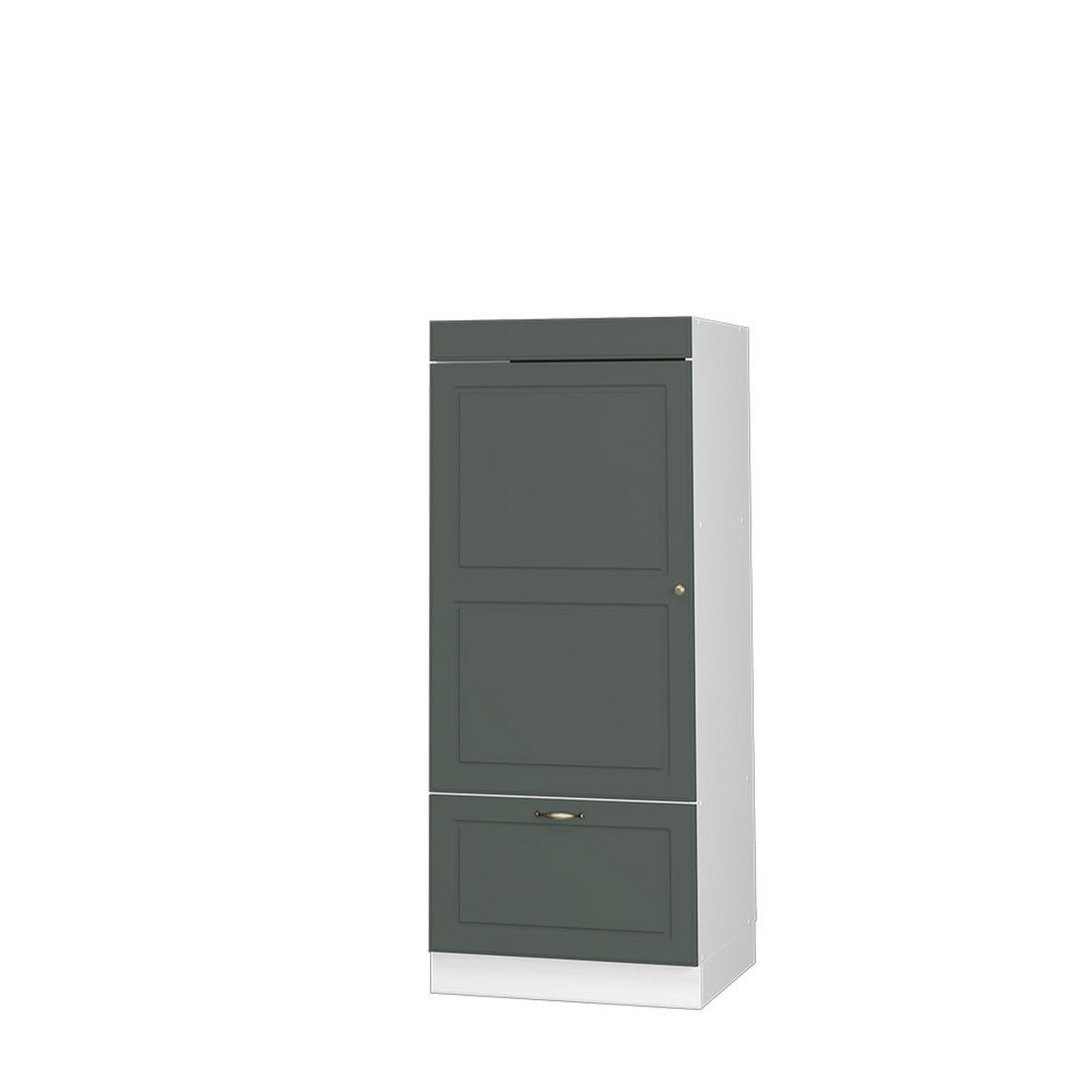 MIKROWELLENSCHRANK Fame-Line Grün-Gold Landhaus 60 cm - Weiß/Grün, Holzwerkstoff (60/153.6/58.1cm) - Vicco