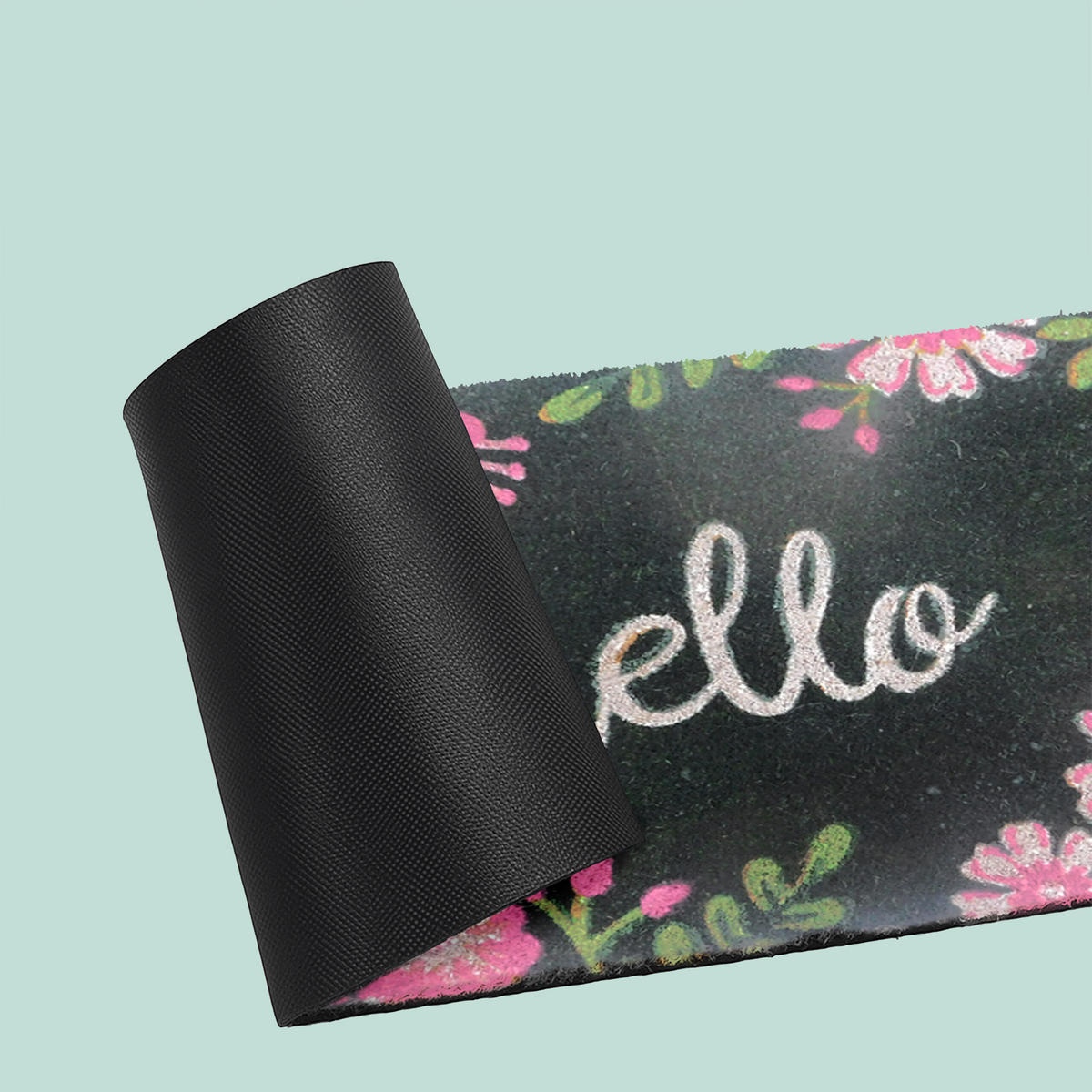 FUSSMATTE - Dunkelgrün, Kunststoff/Textil (60/40cm) - Relaxdays