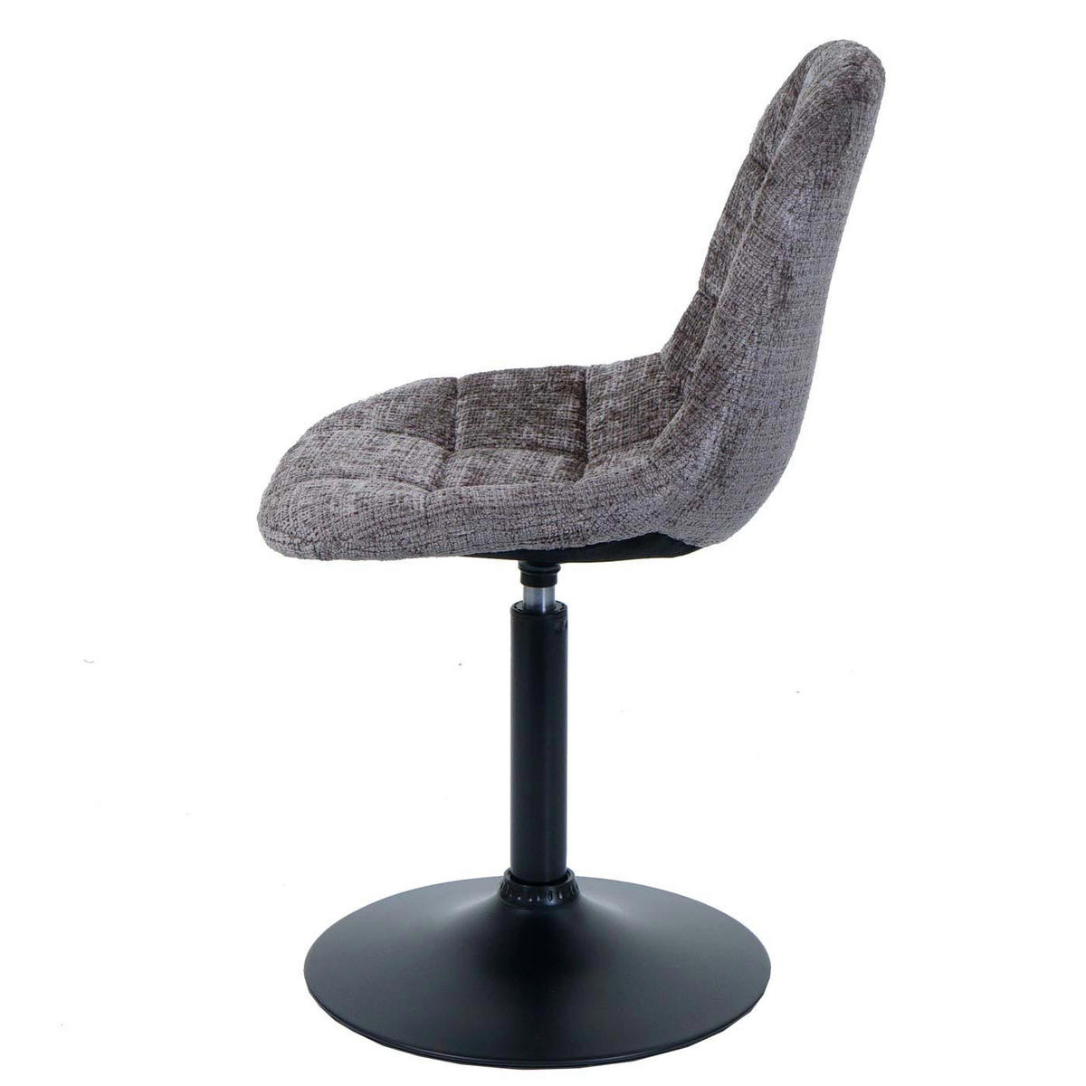 ESSZIMMERSTUHL 83x47x43cm Sitzhöhe 47cm Stahl Stoff/Textil Chenille Braun - Braun, Textil (47/83/43cm) - CHEFGASTRO