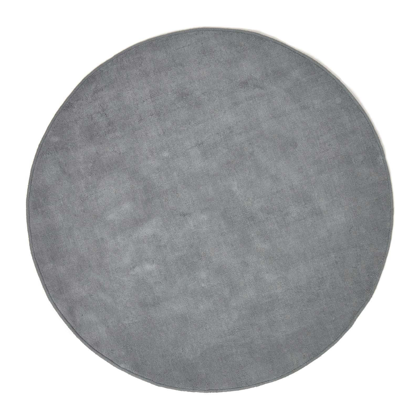 Homescapes Kurzflor-Teppich Grau 150x150 cm